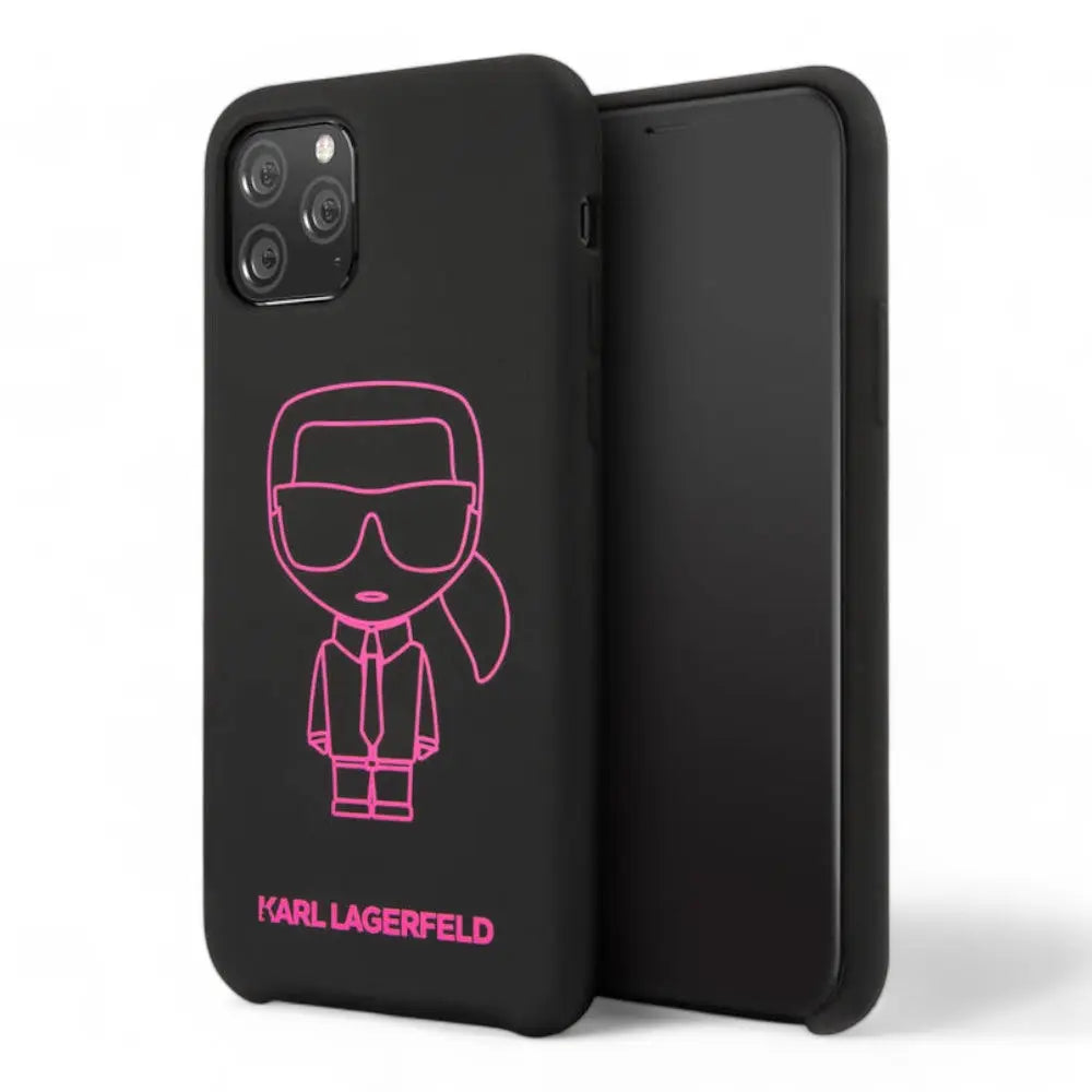 Estuche karl lagerfeld silicone ikonik pink outline black iphone 11 color negro  Shop name