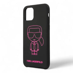 Estuche karl lagerfeld silicone ikonik pink outline black iphone 11 color negro  Shop name