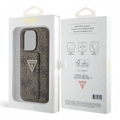 Estuche guess hc gripstand pu 4g triangle strass brown iphone 15 pro max color cafž  Shop name