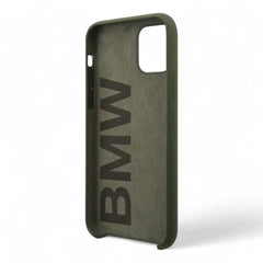 Estuche bmw silicone hard case metal logo - midnight green iphone 11 color verde  Shop name