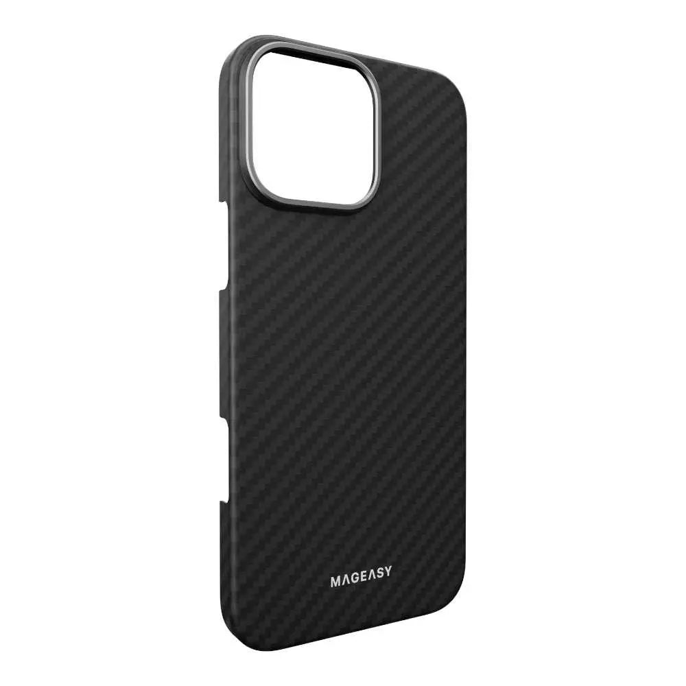 Estuche mageasy skin iphone 16 pro kev m armaid fiber protective case for 2024 iphone 3 lenses 1500d black  color negro  Shop name