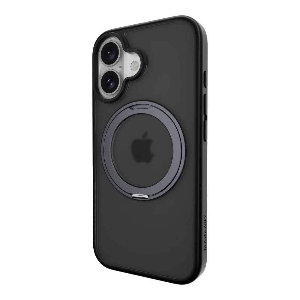 Estuche mageasy skin iphone 16 magstand 360 m rotating ring protective case for 2024 iphone 2 lenses color negro