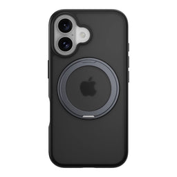 Estuche mageasy skin iphone 16 plus magstand 360 m rotating ring protective case for 2024 iphone 2 lenses large color negro