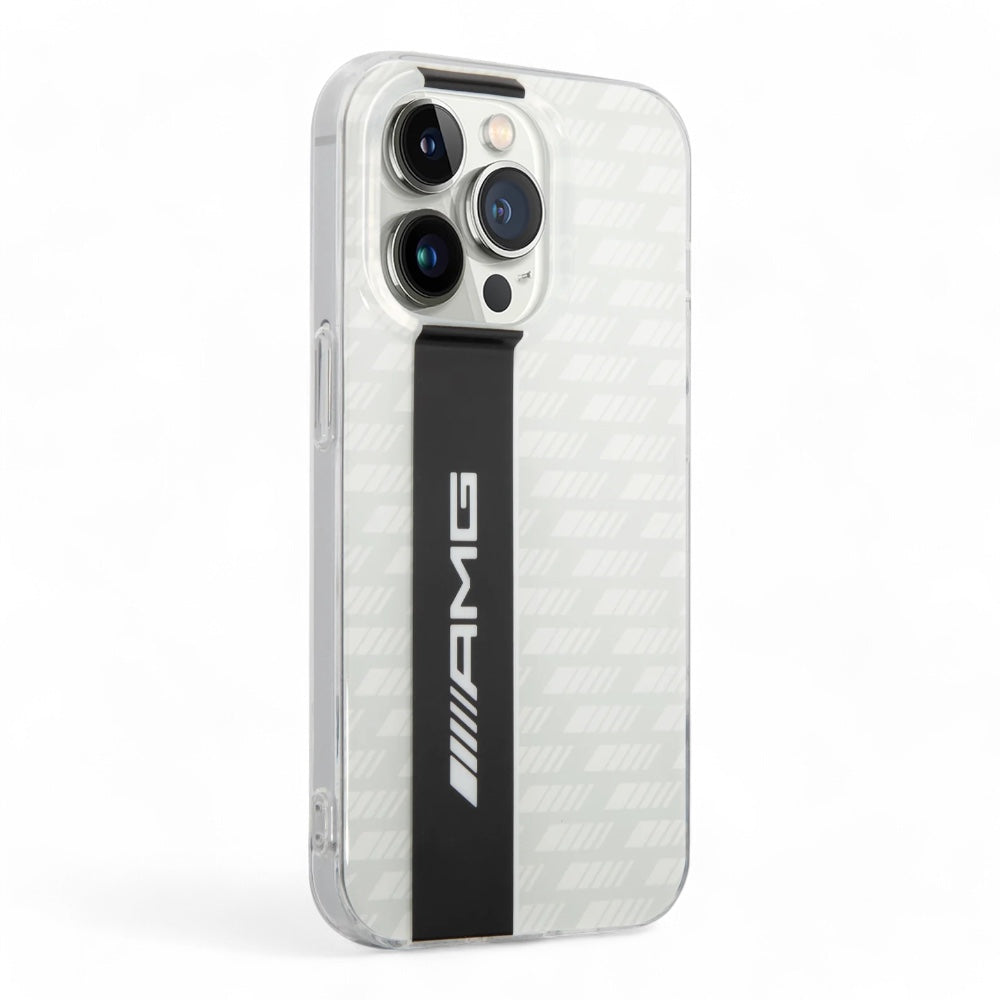 Estuche amg amg hc transp double layer carbon pattern ii iphone 14 pro max color blanco