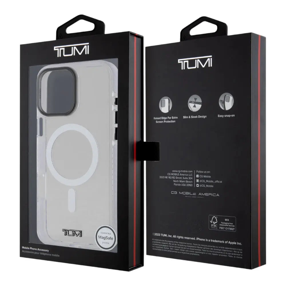 Estuche tumi skin iphone 16 pro max tumi hc transparent magsafe shockproof color transparente