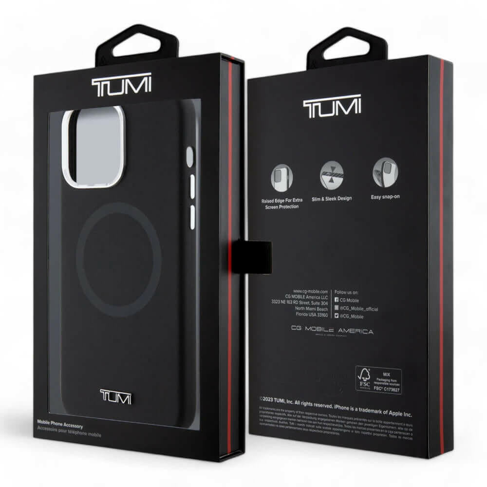 Estuche Tumi Hc Silicone Magsafe Metallic Iphone 15 Pro Max Color Negro- MUNDO ACCESORIOS.