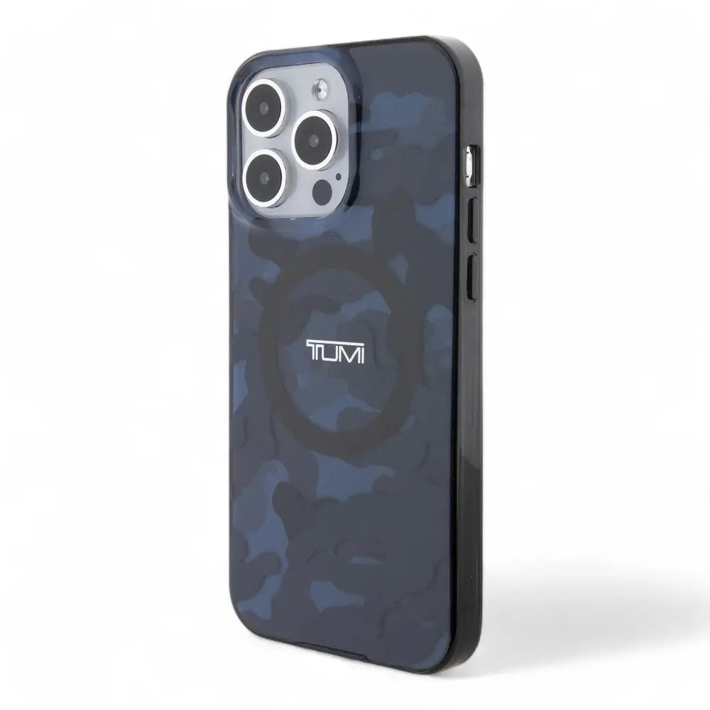 Estuche tumi hc double layer pc/tpu magsafe camo print iphone 15 pro max color azul  Shop name