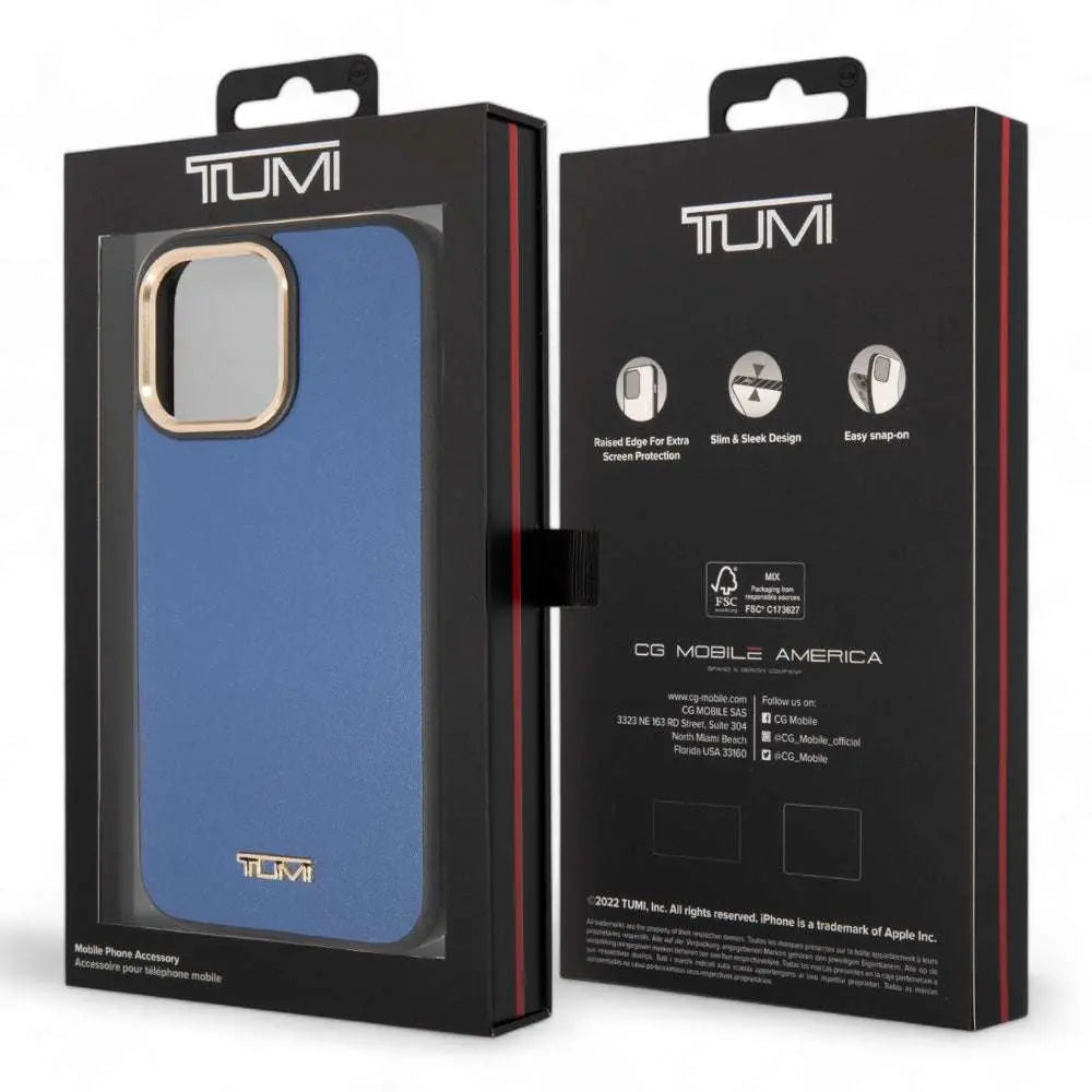 Estuche Tumi Hc Women Smooth Leather Midnight Blue Iphone 14 Pro Max Color Azul  Shop name