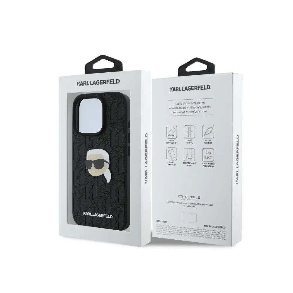 Karl Lagerfeld hc pu monogram k. head pin black iphone 16 pro  Shop name