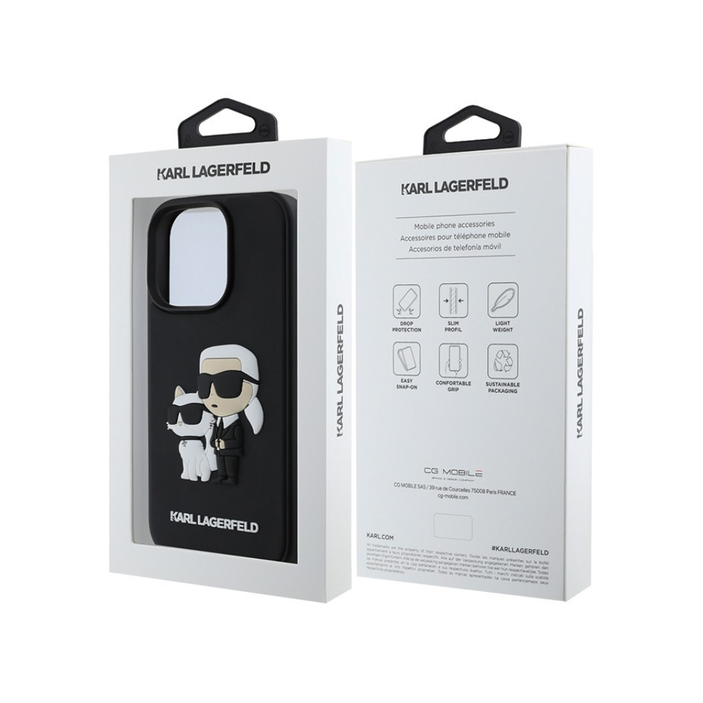 Karl Lagerfeld hc 3d rubber kc nft black  iphone 16 pro max