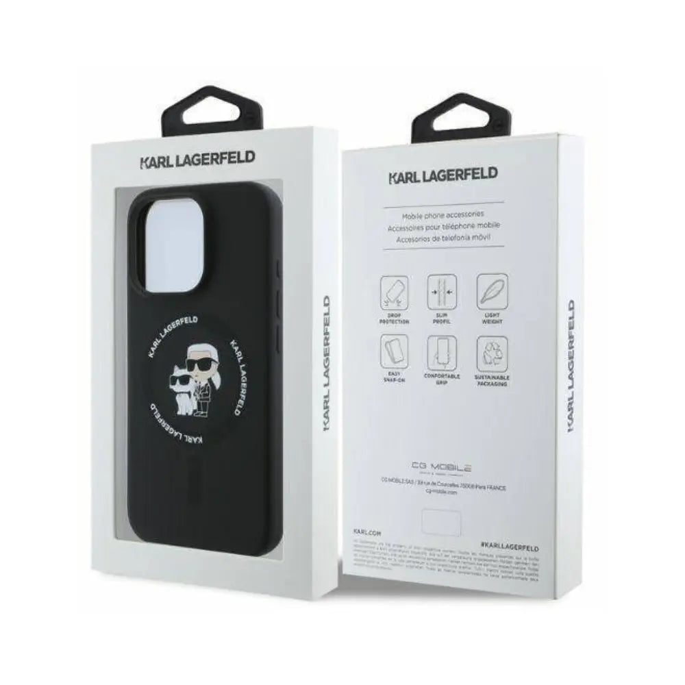 Karl Lagerfeld hc magsafe silicone kc heads ring black  iphone 16 pro  Shop name