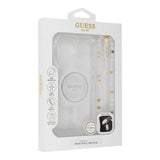 Guess hc magsafe iml glitter with pearl strap transparent iphone 16 pro  Shop name