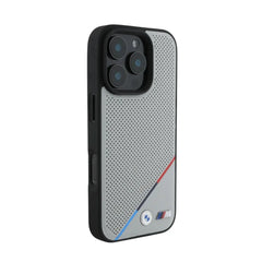 BMW hc m magsafe pu perforated tricolor line grey  iphone 16 pro max  Shop name