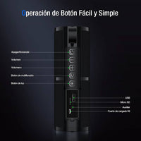 Gadget 1hora bocina bluetooth portatil 5.3 boc060 color negro - MUNDO ACCESORIOS (B2C)