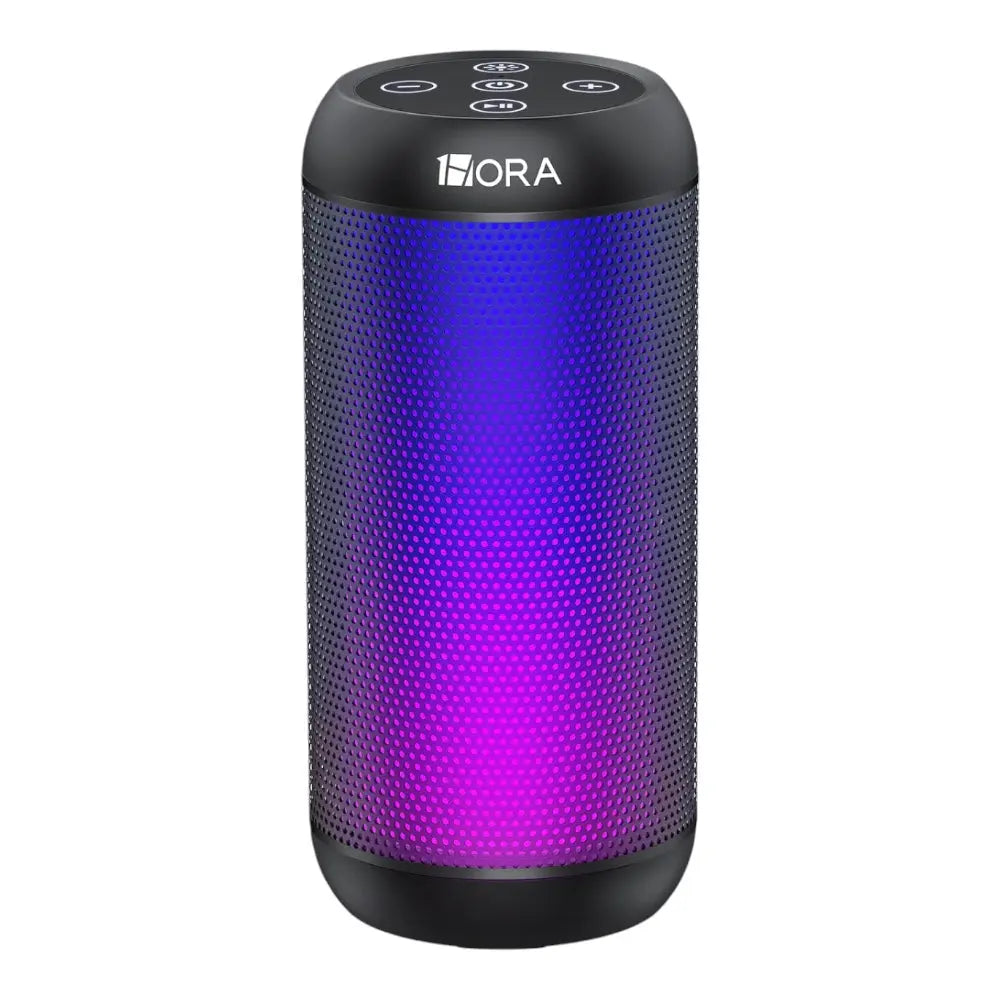 Bocina Bluetooth portátil multicolor con LED, 5W*2 sonido, diseño compacto.