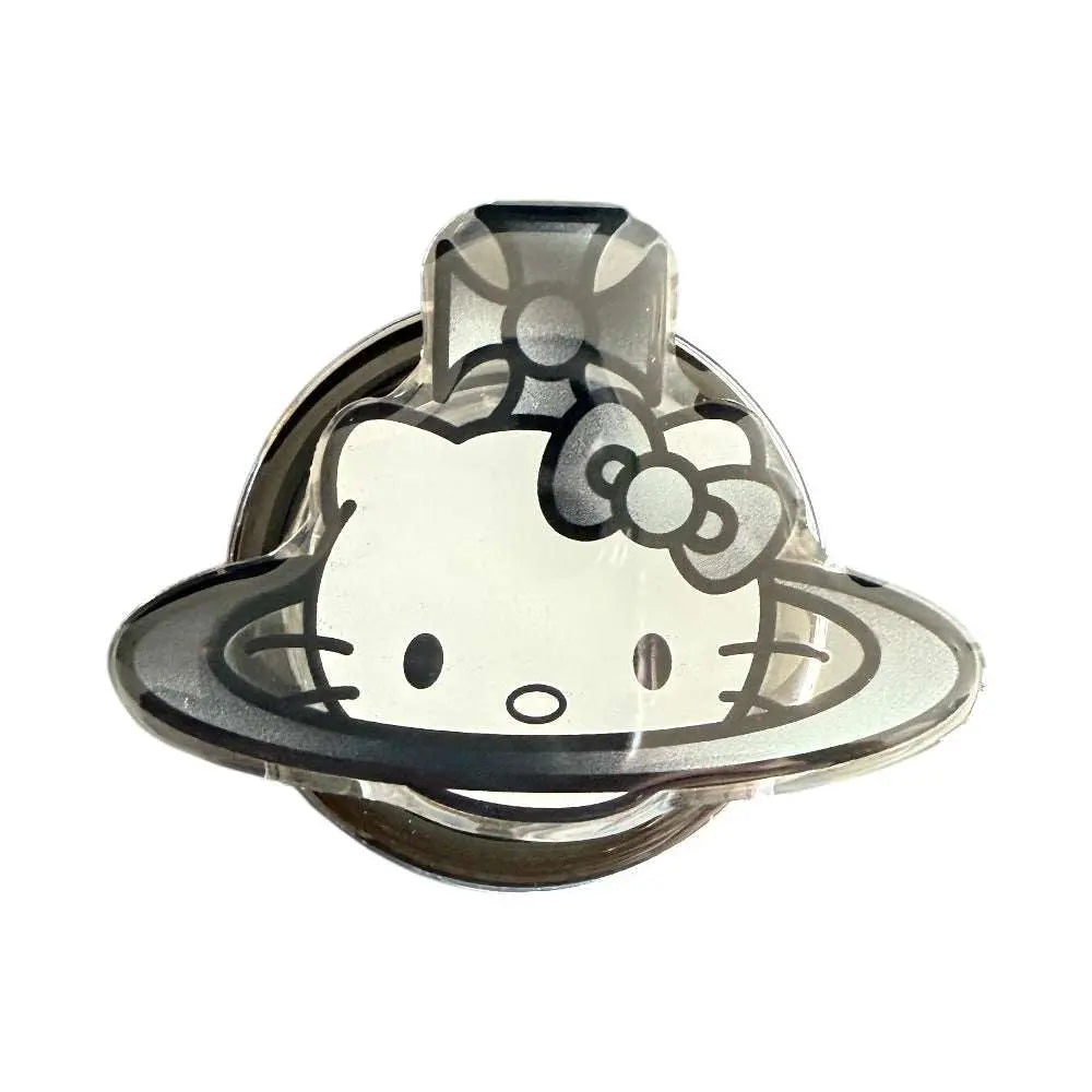 Hello Kitty MagSafe Pop Grip in circular design, black with bow detail.