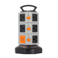 Otro Generico Multi Socket 8 Conectores Gris / Negro - MUNDO ACCESORIOS (B2C)