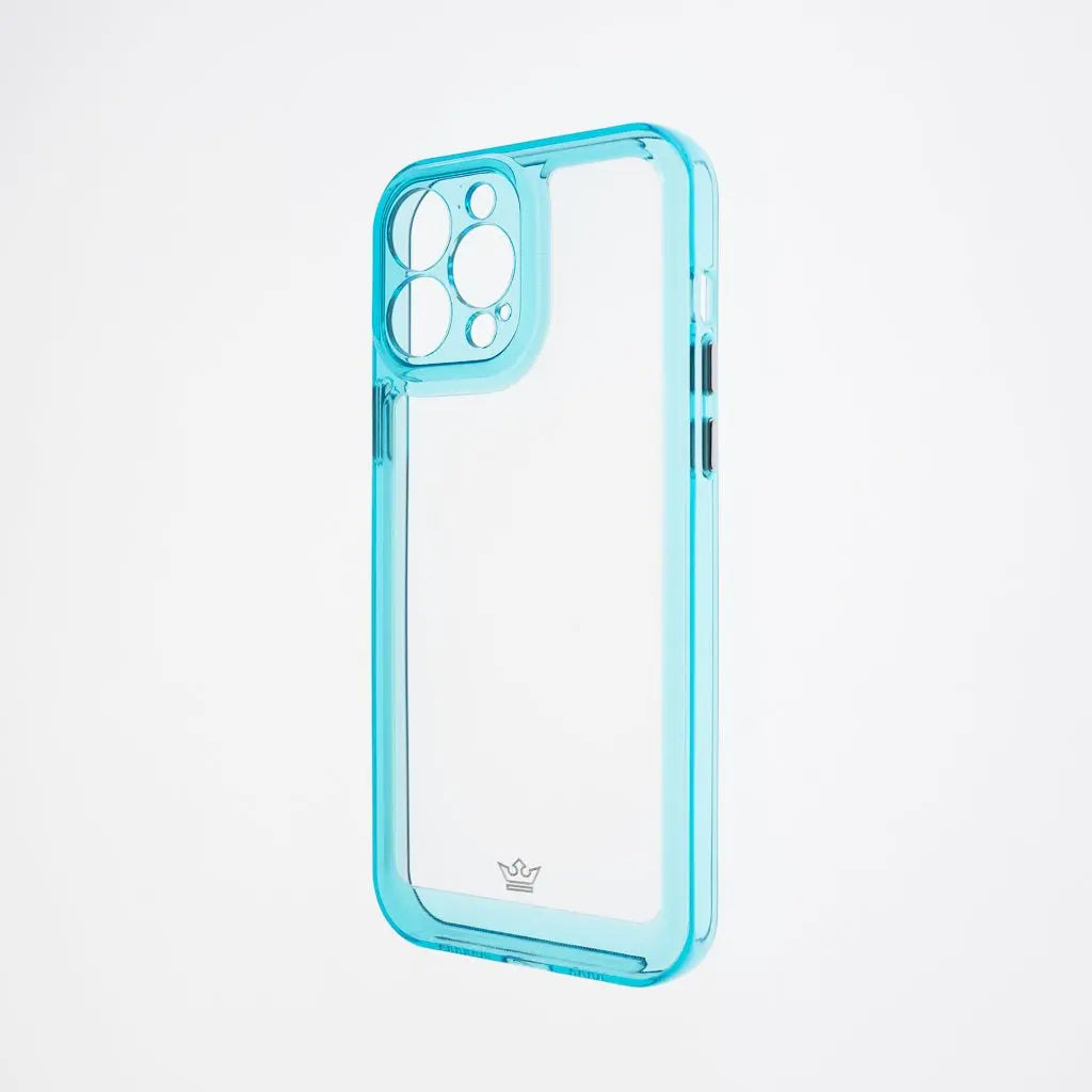 estuche transparente el rey marco de apple iphone 13 pro max color turquesa / transparente  Shop name