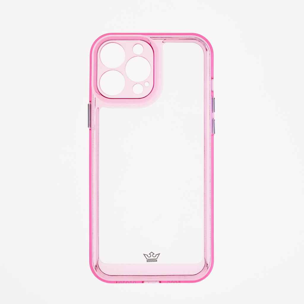 transparent cases the king frame of apple iphone 13 pro max pink / transparent color