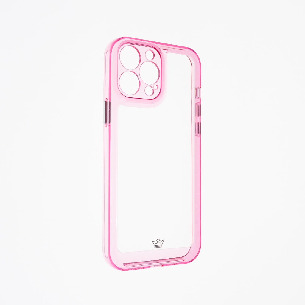 transparent cases the king frame of apple iphone 13 pro max pink / transparent color