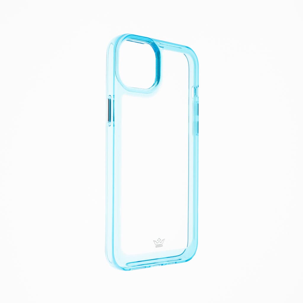 estuches transparente el rey marco de apple iphone 14 plus color turquesa / transparente - MUNDO ACCESORIOS (B2C)