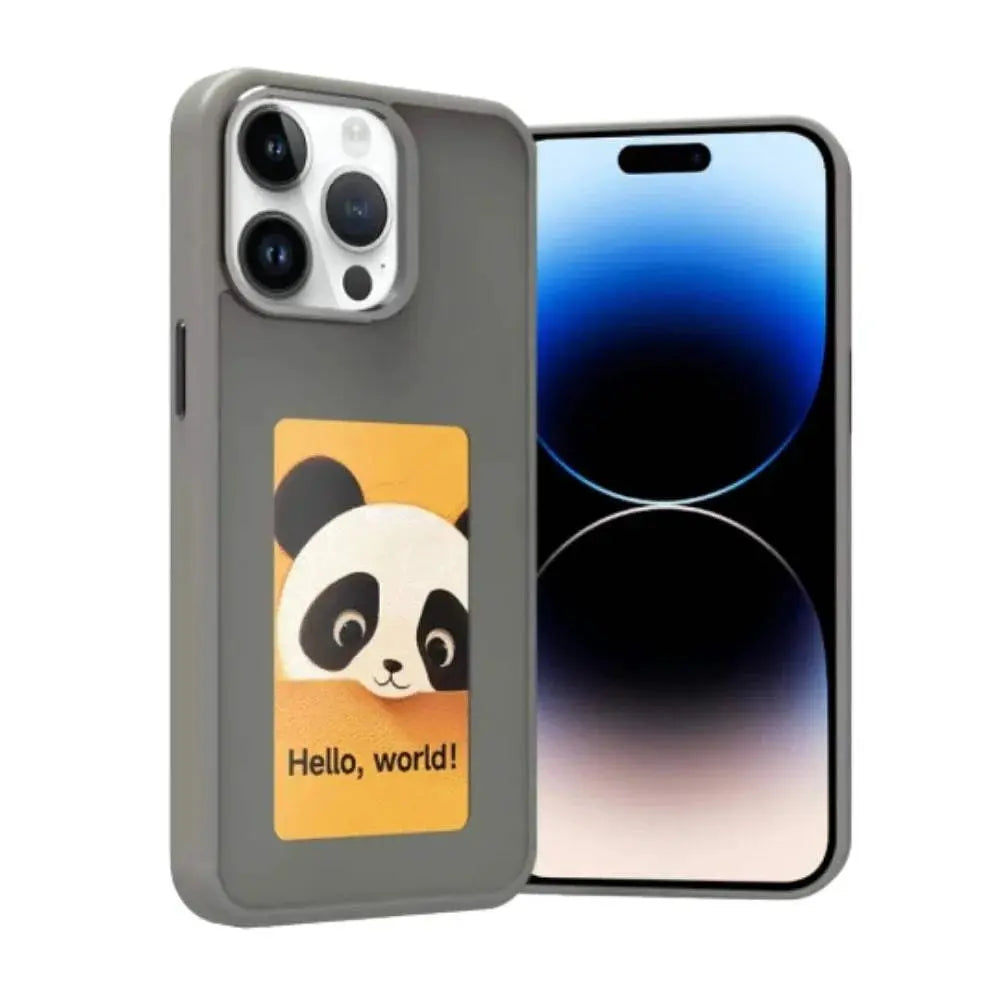 Estuche Personalizado de Tinta Gris para iPhone 15 Pro Max  Shop name