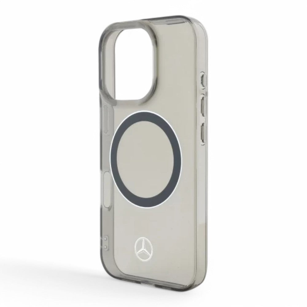 Mercedes-Benz mb hc magsafe transparent pc/tpu silver ring black iphone 16 pro