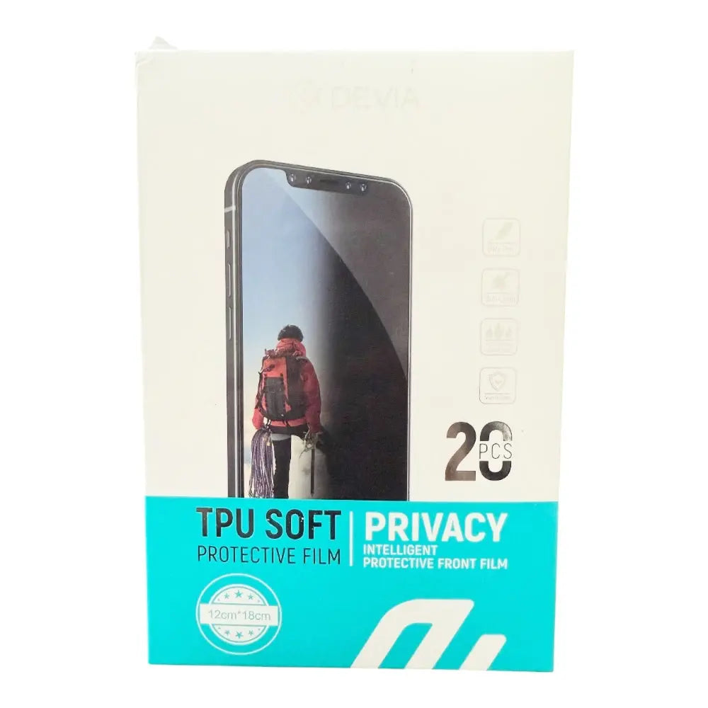 Protector pantalla devia film tpu soft privacy hd color transparente  Shop name