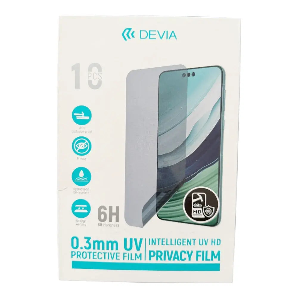 Protector pantalla devia film 0.3 mm 6h uv privacy HD color transparente  Shop name