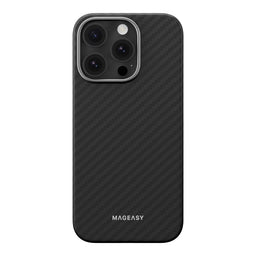 Estuche mageasy skin iphone 16 pro kev m armaid fiber protective case for 2024 iphone 3 lenses 1500d black  color negro