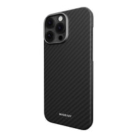 Estuche mageasy skin iphone 16 pro max kev m armaid fiber protective case for 2024 iphone 3 lenses large 1500d black color negro