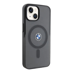 Estuche bmw skin iphone 15 pc/tpu black hard case magsafe signature iml frosted color negro  Shop name