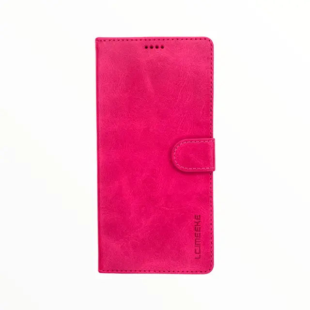 estuche cartera folio color rosado para Samsung A01 con porta tarjeta