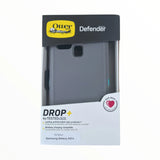 Estuche de protección OtterBox Defender para Samsung A21s en gris y turquesa.