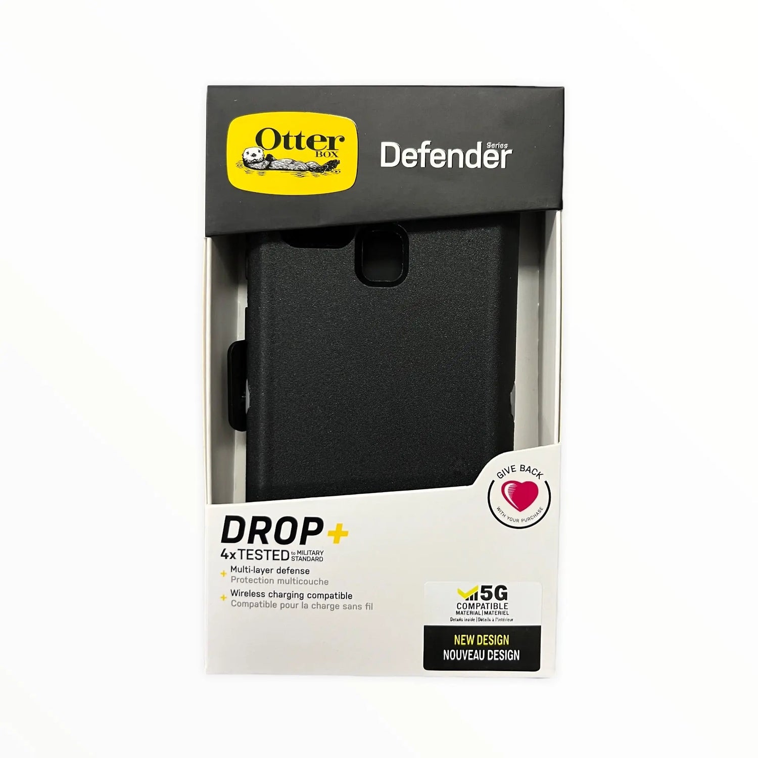 Estuche de protección OtterBox Defender para Samsung A21S, color negro y gris.