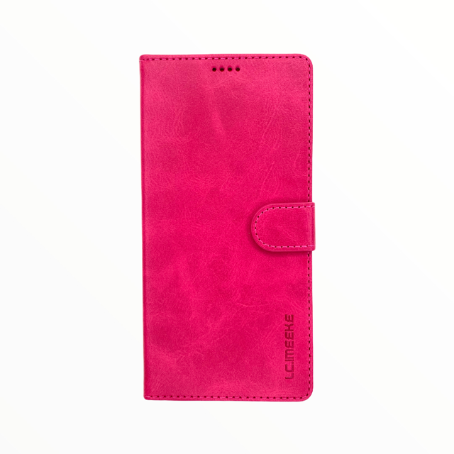 estuches carteras lc imeeke folio libreta con porta tarjeta samsung a21 color rosado