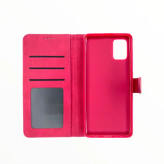 estuche carteras lc imeeke folio libreta con porta tarjeta samsung a41 color rosado  Shop name