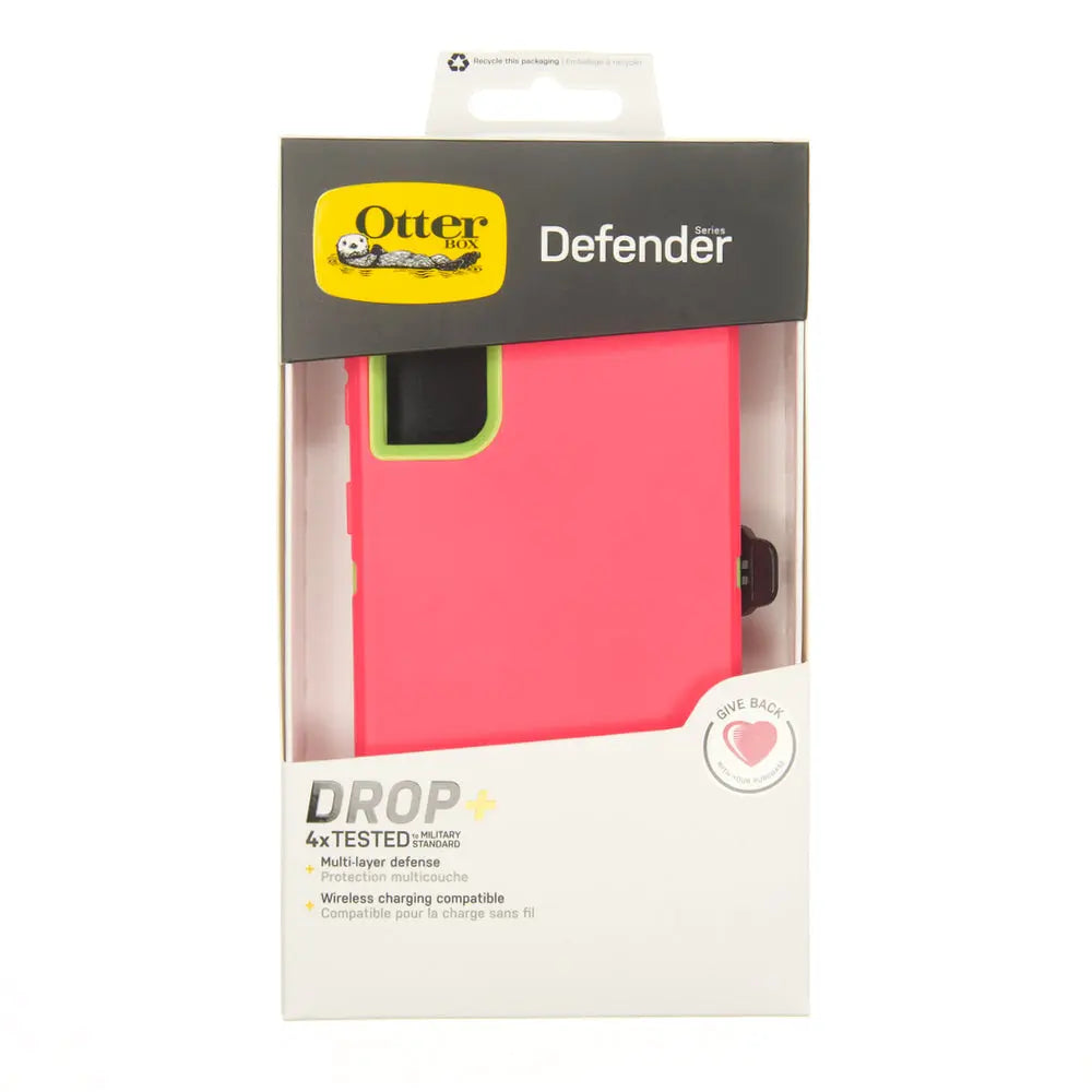 Estuche OtterBox Defender para Samsung A51 en colores rosado y turquesa, diseño resistente a golpes.