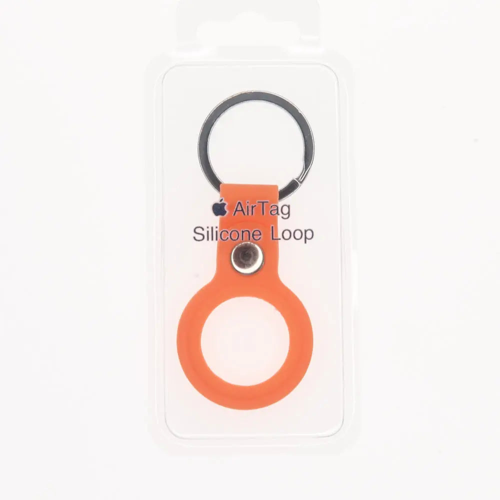 Estuche silicon el rey silicon abierto ambolado airtag apple todos color naranja  Shop name