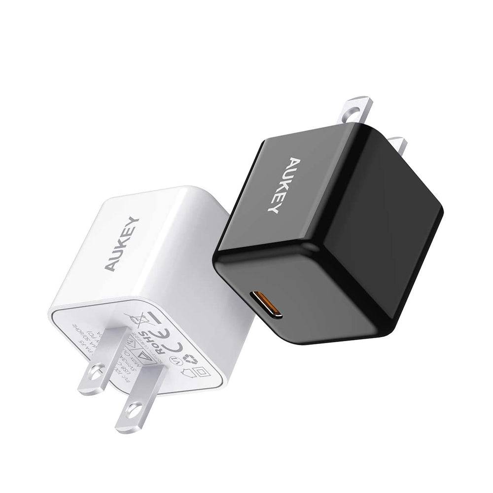 Cargador Aukey Pared 2 Cubode 20W Ultra Compact Pd Wall Color Blanco - MUNDO ACCESORIOS (B2C)