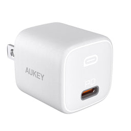 Aukey Ultra Portable 20W Pd Wall Charger White Color