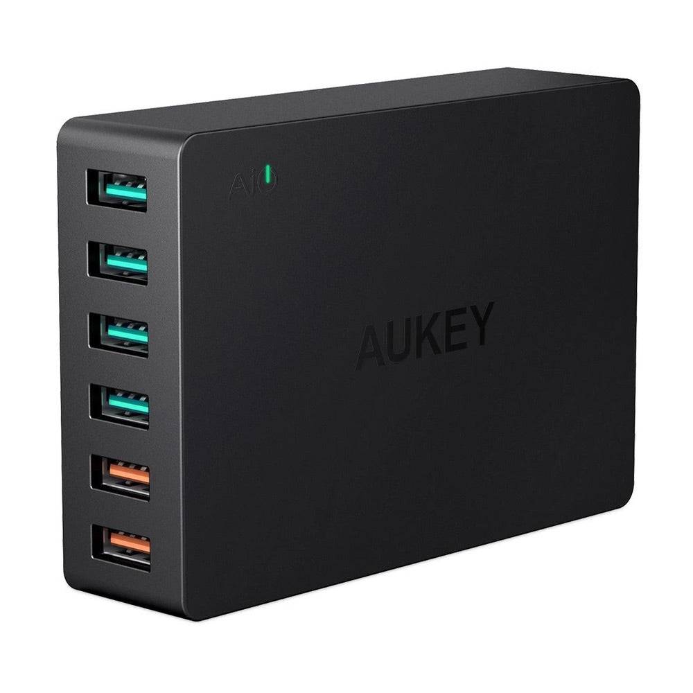 Cargador Aukey Estacion 6 Puertode 60W Con Chip Intelite Qc 3.0 Usb Charging Station - MUNDO ACCESORIOS (B2C)