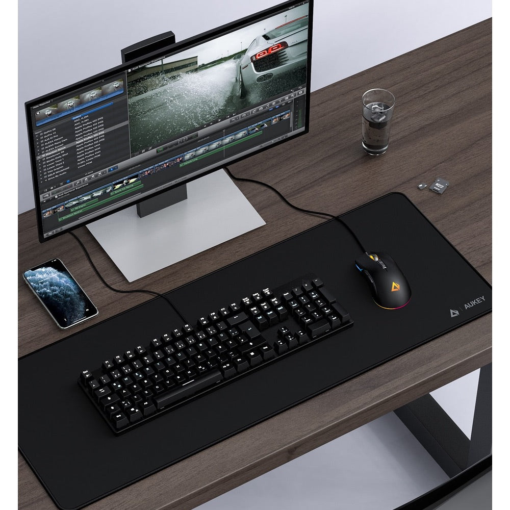 Gadget aukey gaming medium mouse pad (800 mm x 300 mm x 4 mm) color negro