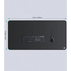 Gadget Aukey Gaming XL Mouse Pad 47.2x23.6in, anti-slip, ultra-smooth black surface.