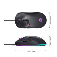 Thumbnail for Gadget Aukey Gaming Knight Rgb Mouse 10000 Dpi Resolution Con Cable Usb