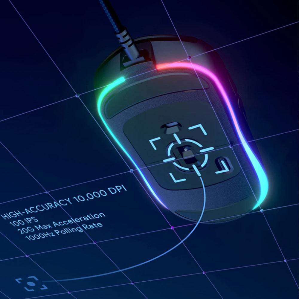 Gadget Aukey Gaming Knight Rgb Mouse 10000 Dpi Resolution Con Cable Usb - MUNDO ACCESORIOS (B2C)