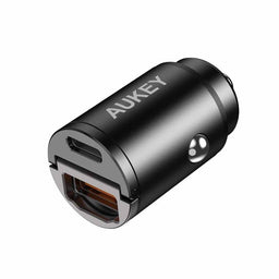 Cargador Aukey Carro 30 W Ultra Small 2 Port Para Color Negro - MUNDO ACCESORIOS (B2C)