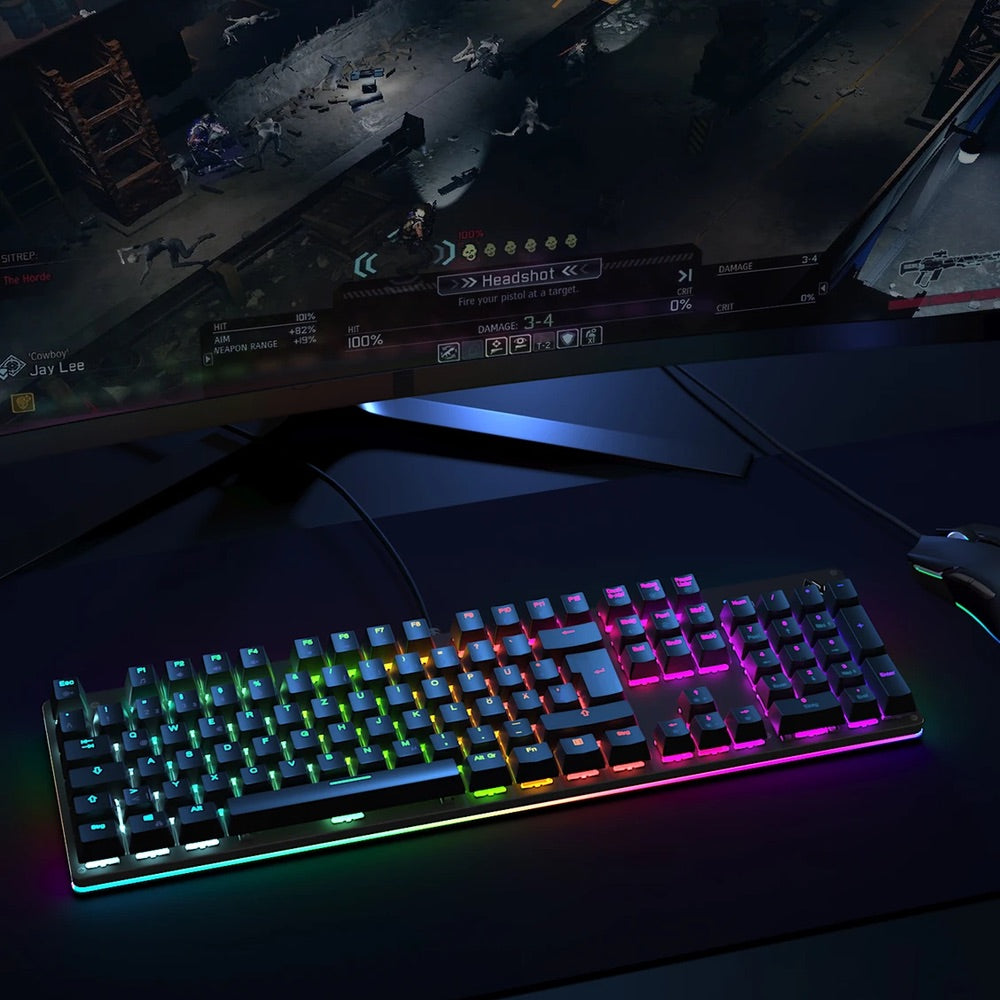 Gadget aukey gaming kmg12 mechanical keyboard 104key with software
