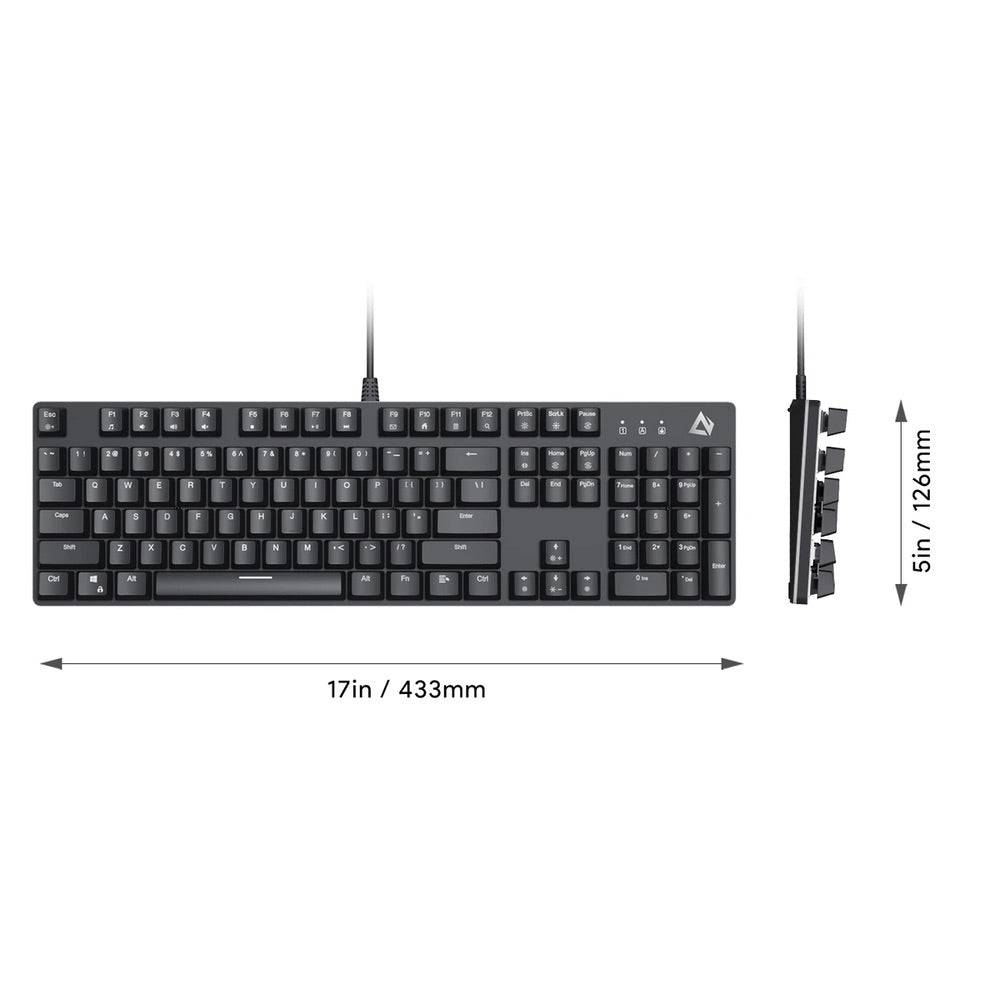 Gadget Aukey Gaming Kmg12 Mechanical Keyboard 104Key With Software - MUNDO ACCESORIOS (B2C)