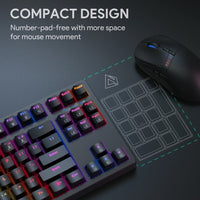 Thumbnail for Gadget Aukey Gaming Kmg14 Mechanical Keyboard Blue Switchecompact 87Key With Software Color Azul